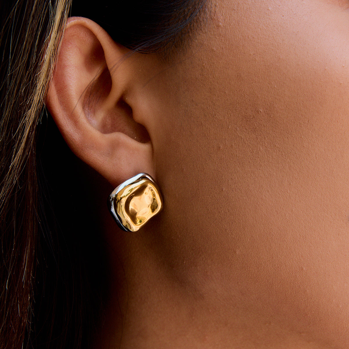 Solstice Oval Crystal Hoops