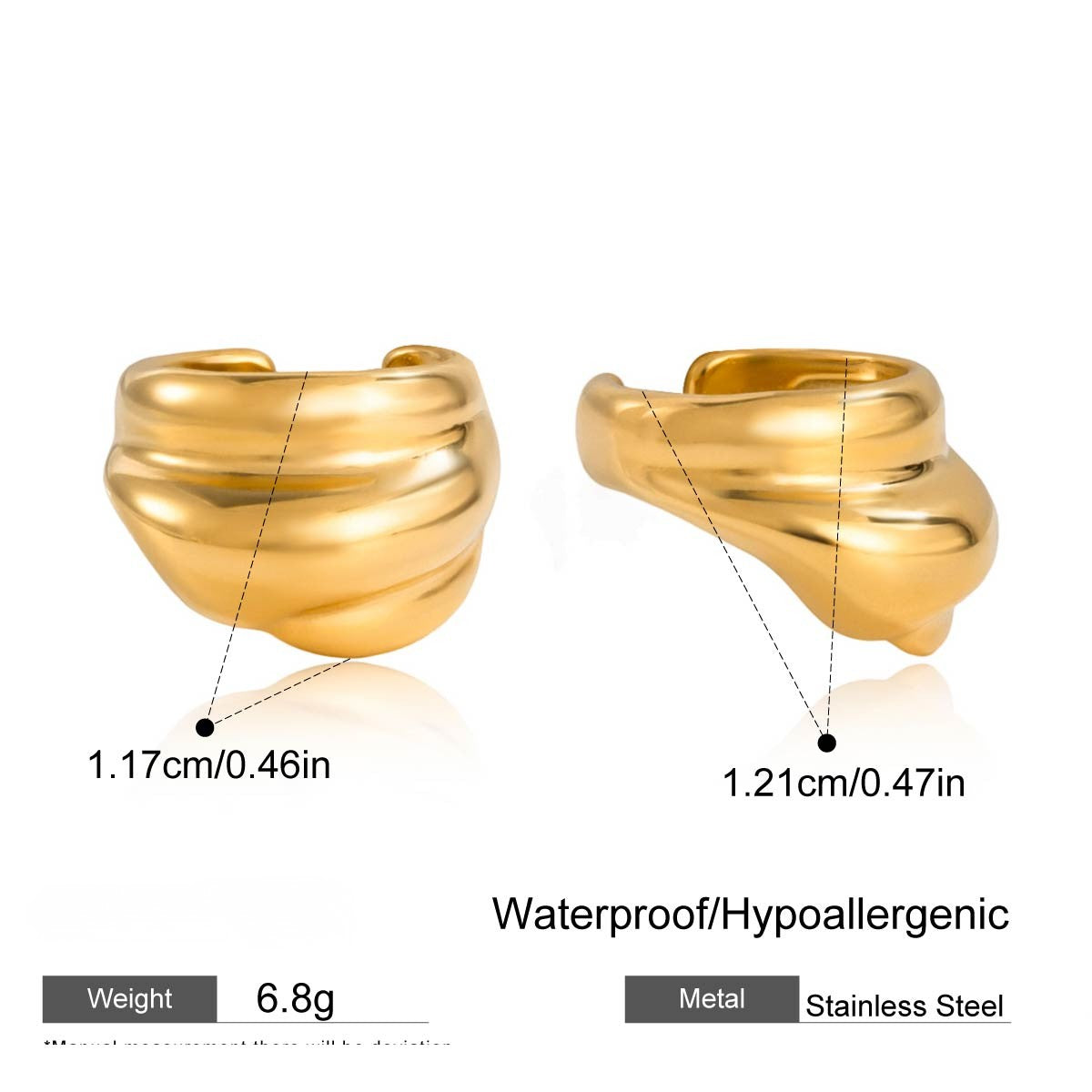 Organic Dome Ear Cuff