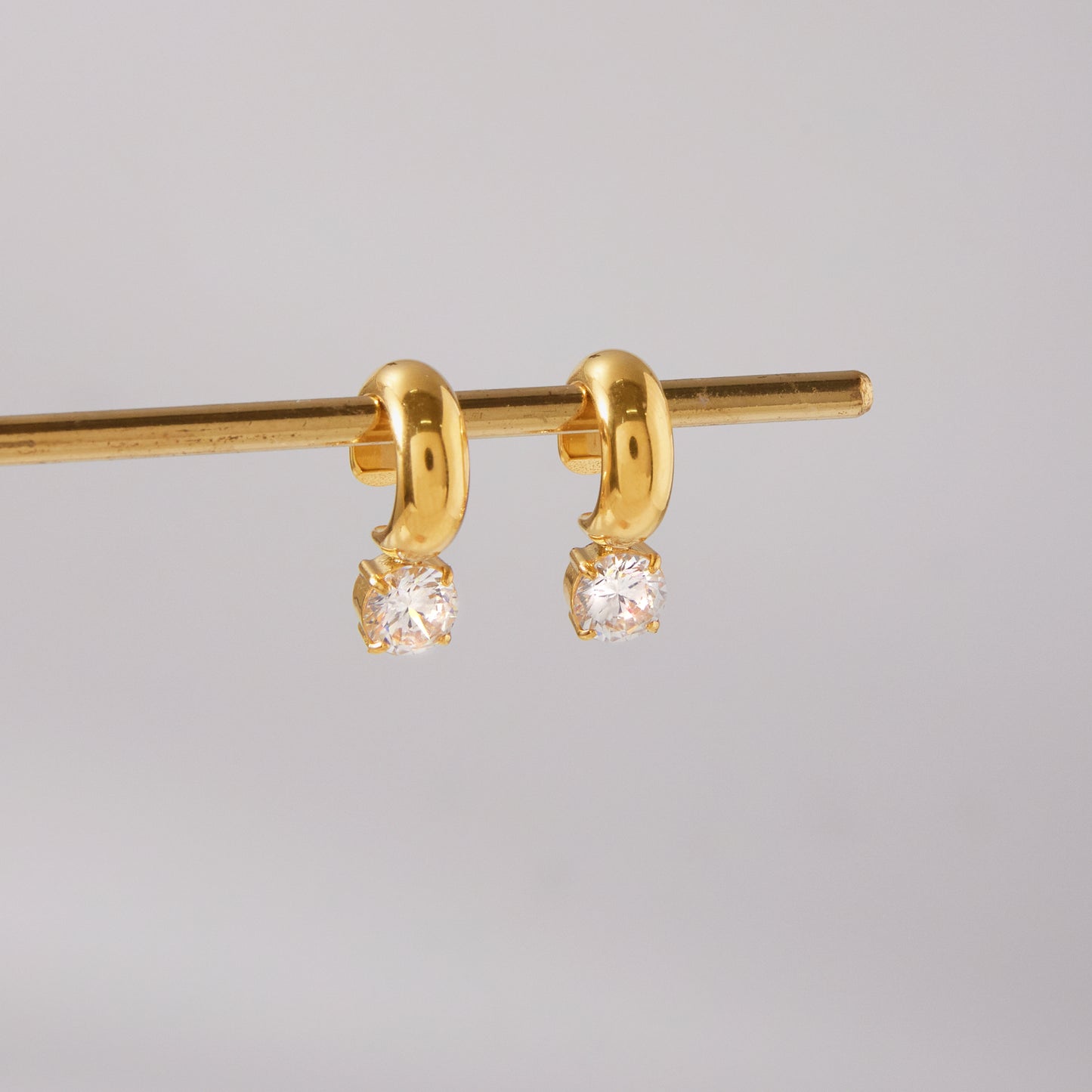 Crystal Huggie Stud Earrings