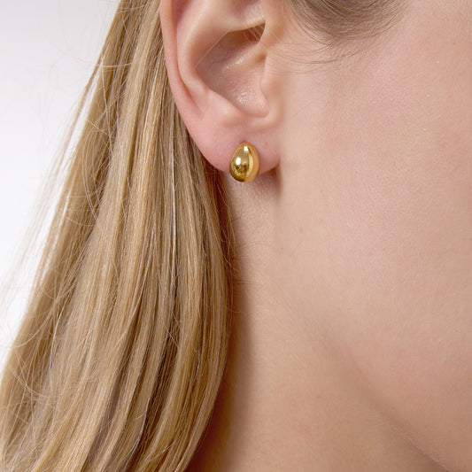 Artisan Gilded Spiral Hoops