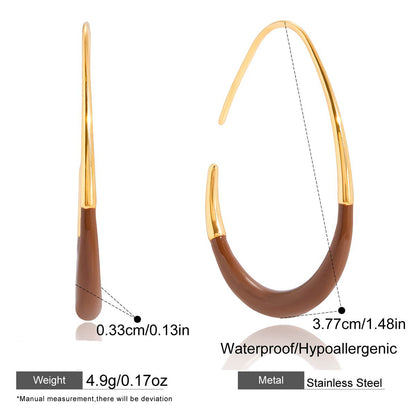 Sienna Two-Tone Tapered Hoops