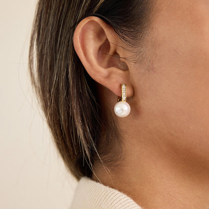 The Baguette & Pearl Hoops