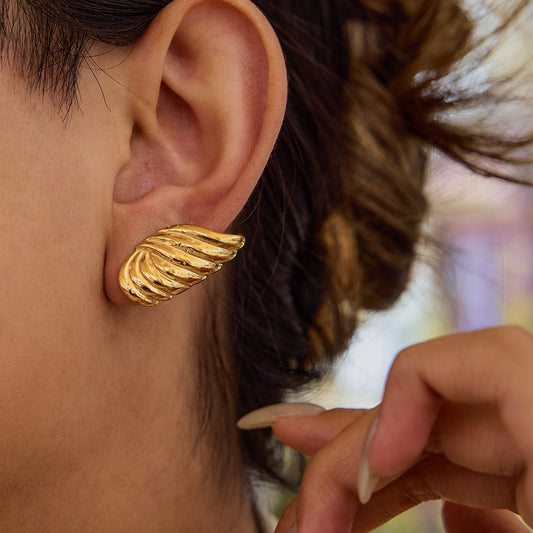 Chunky Twisted Dome Earrings