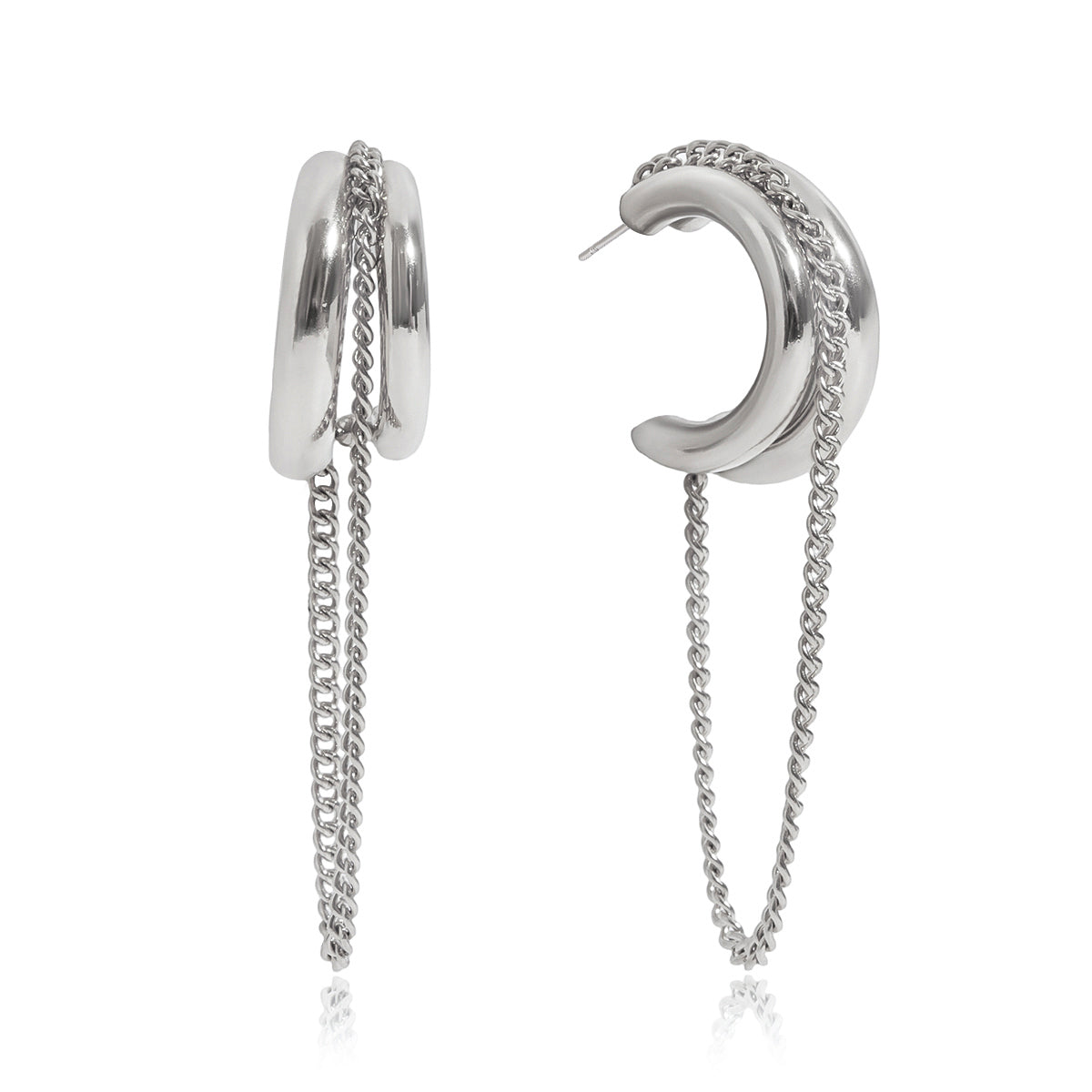 Gold Chain Drop Earrings