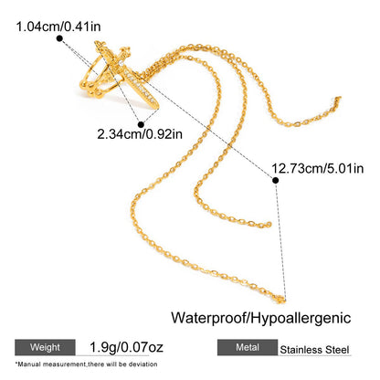 Celestial Cross Chain Ear Cuff
