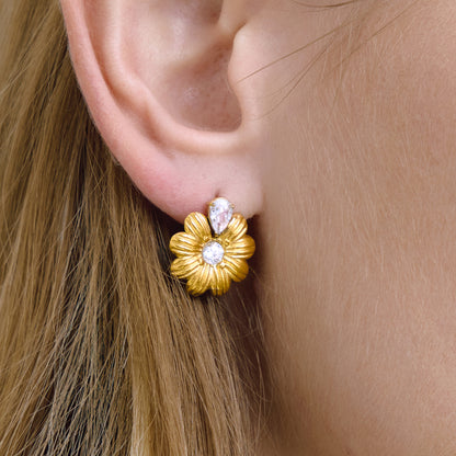 Aurora Bloom Drop Stud Earrings