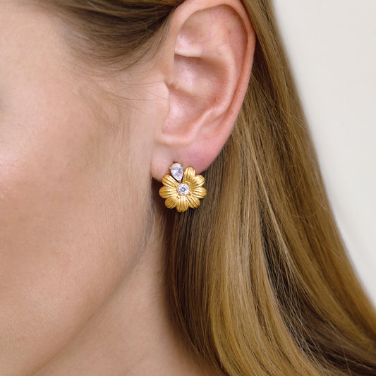 Aurora Bloom Drop Stud Earrings