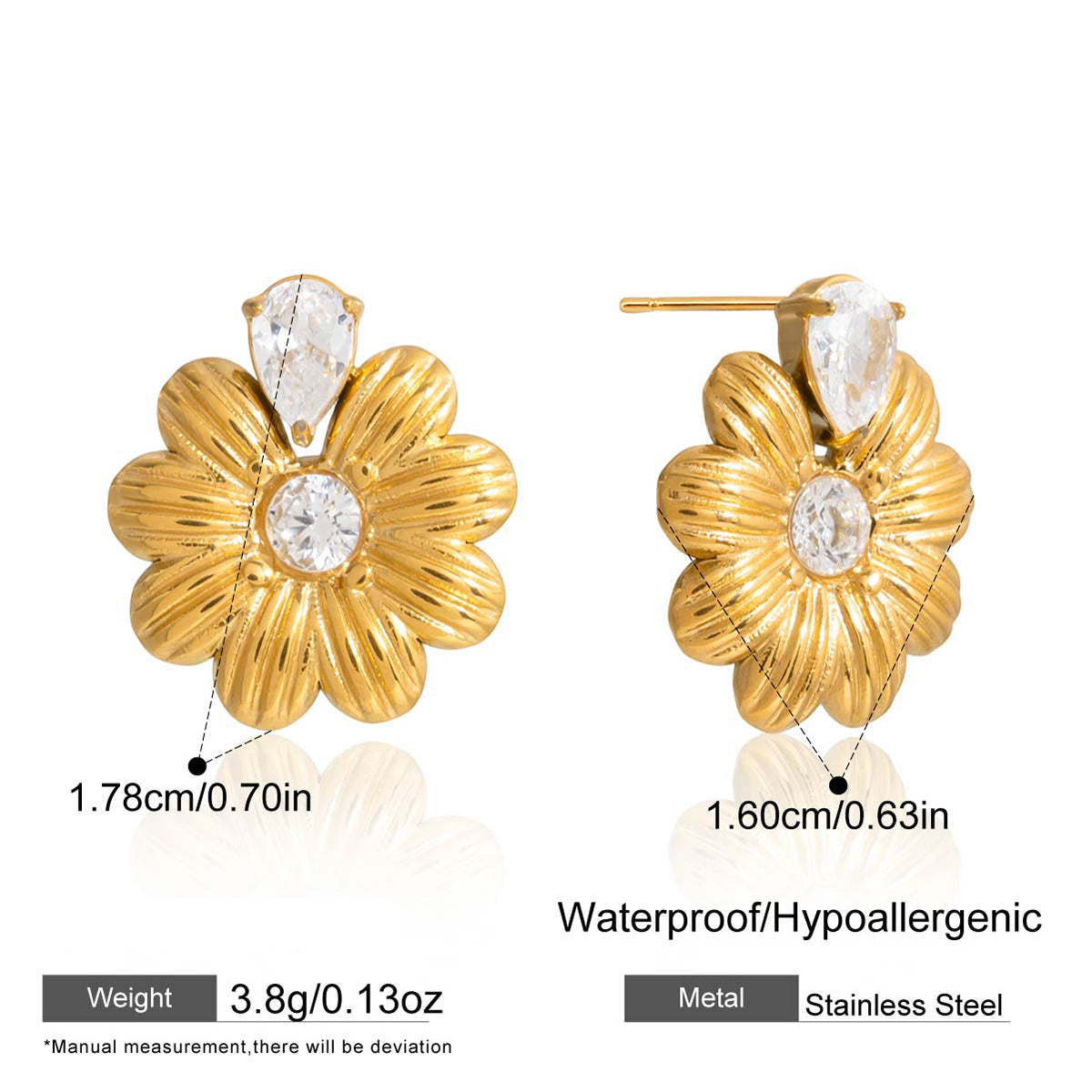 Aurora Bloom Drop Stud Earrings