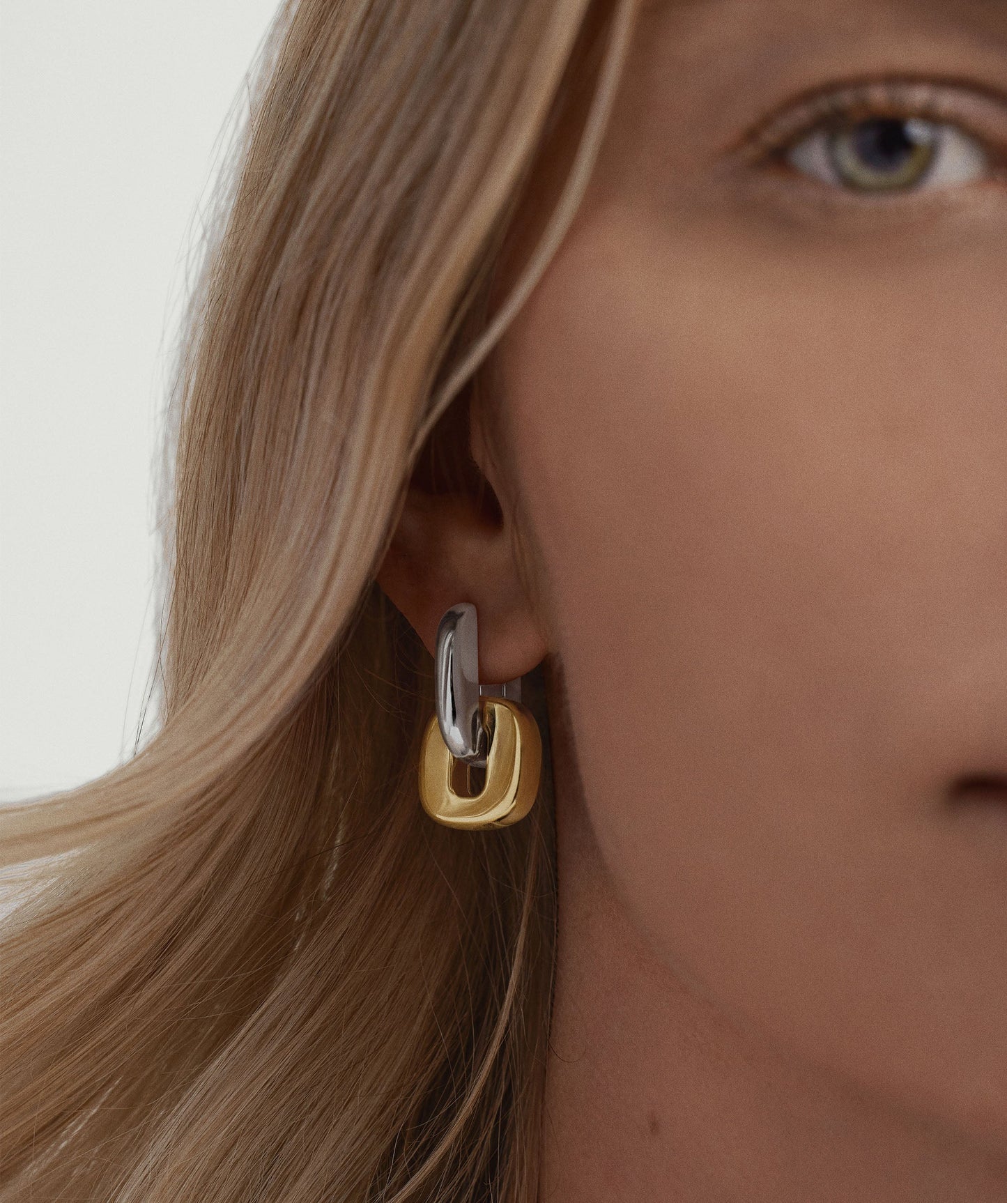 Gold & Silver Link Earrings