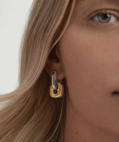 Gold & Silver Link Earrings