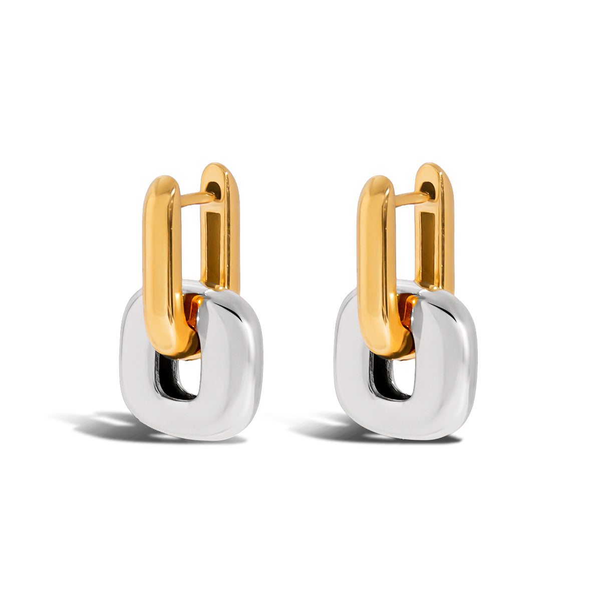 Gold & Silver Link Earrings