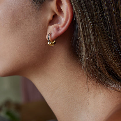 Two‑Tone Bead Earrings