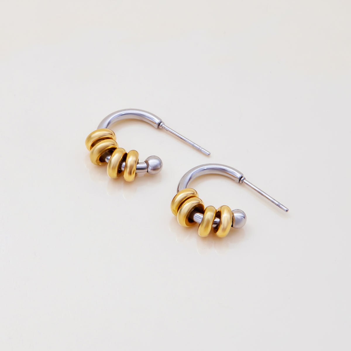 Two‑Tone Bead Earrings