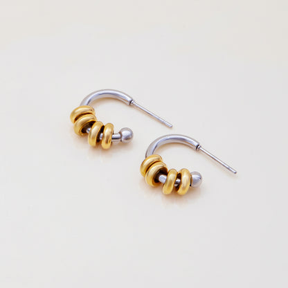 Two‑Tone Bead Earrings