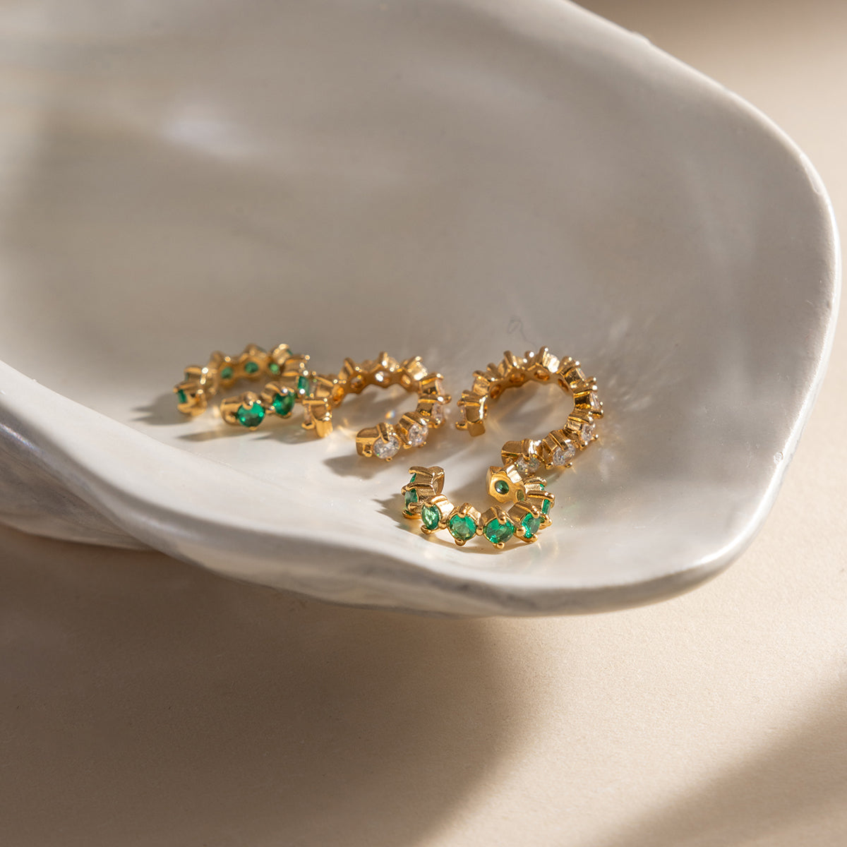 The Emerald Solstice Ear Cuffs