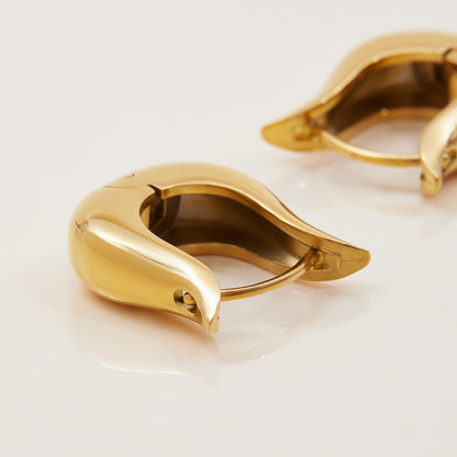 Sculpted Tulip Huggie Earrings