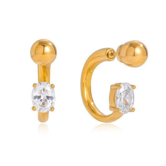 The Amberly Enamel Drop Hoops