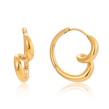 Amora Swirl Heart Hoops