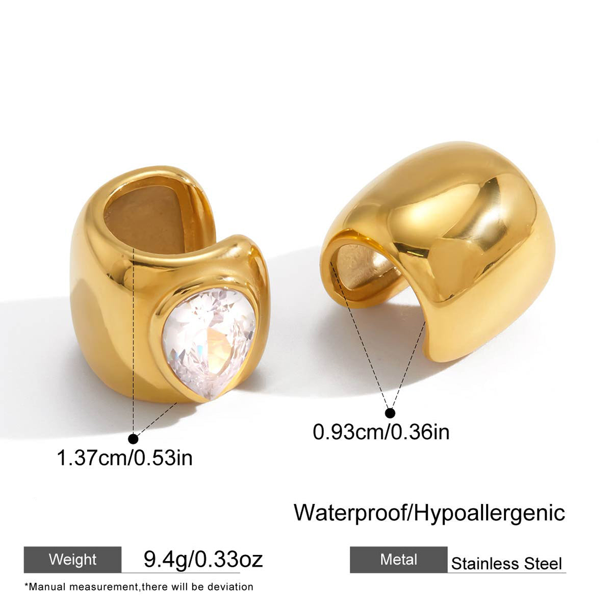 Luxe Glow Teardrop Cuffs