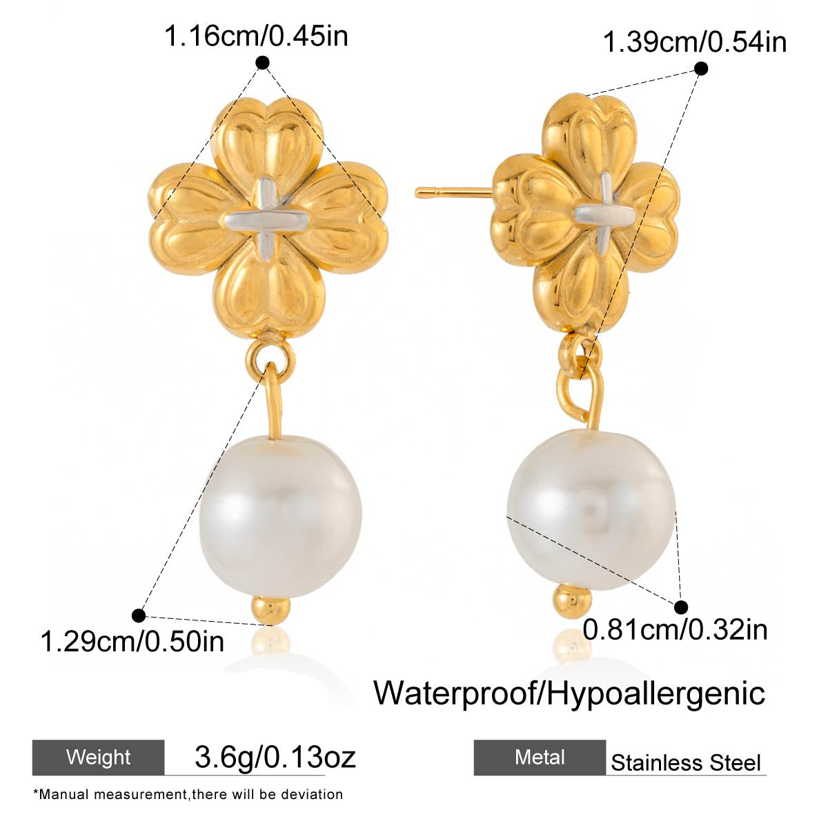 Clover & Pearl Drop Heritage Earrings