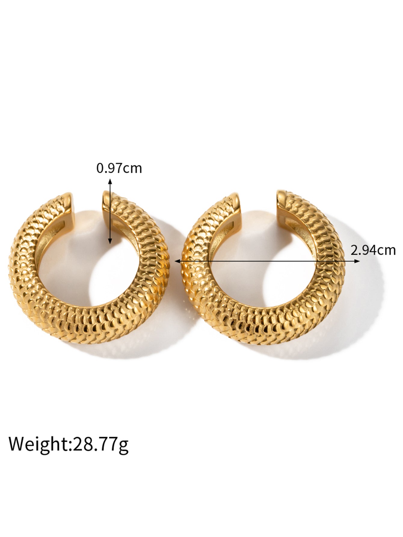Textured Half‑Hoop Ear Cuff
