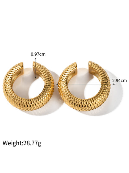 Textured Half‑Hoop Ear Cuff