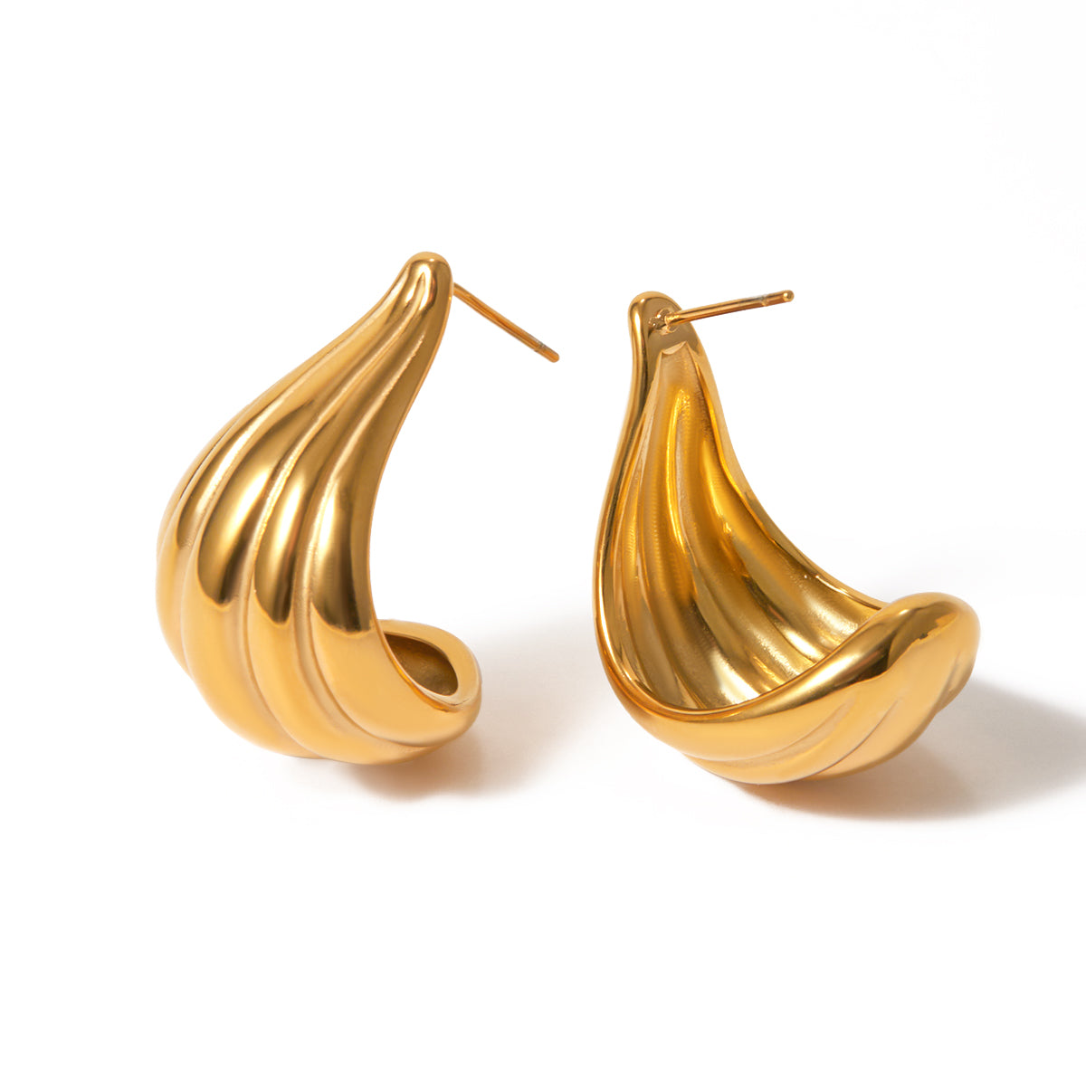 Gold Shell Drop Earrings for Women