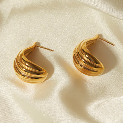 Gold Shell Drop Earrings for Women