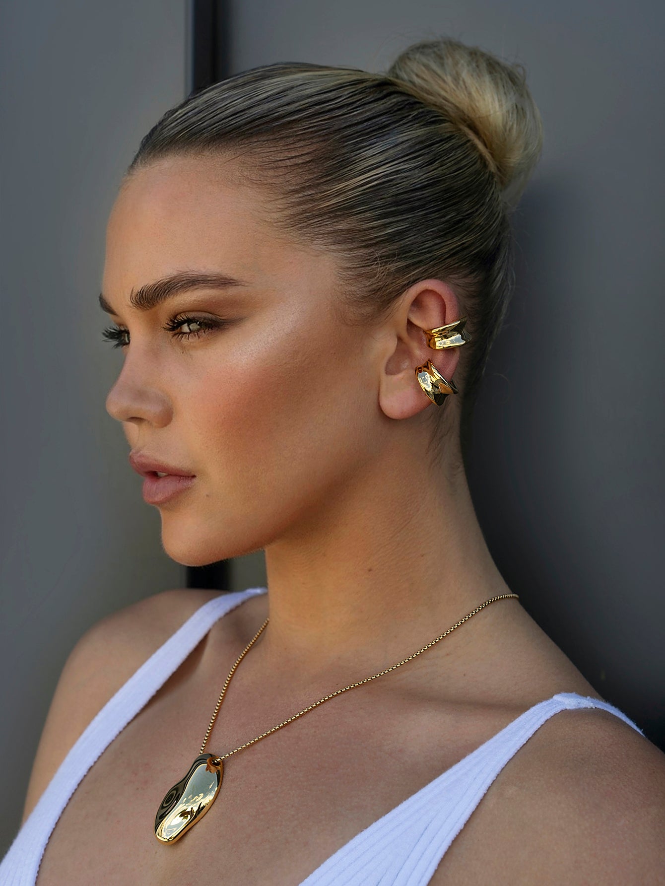 Chunky Sculpted Gold Ear Cuff