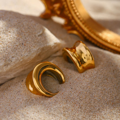 Chunky Sculpted Gold Ear Cuff