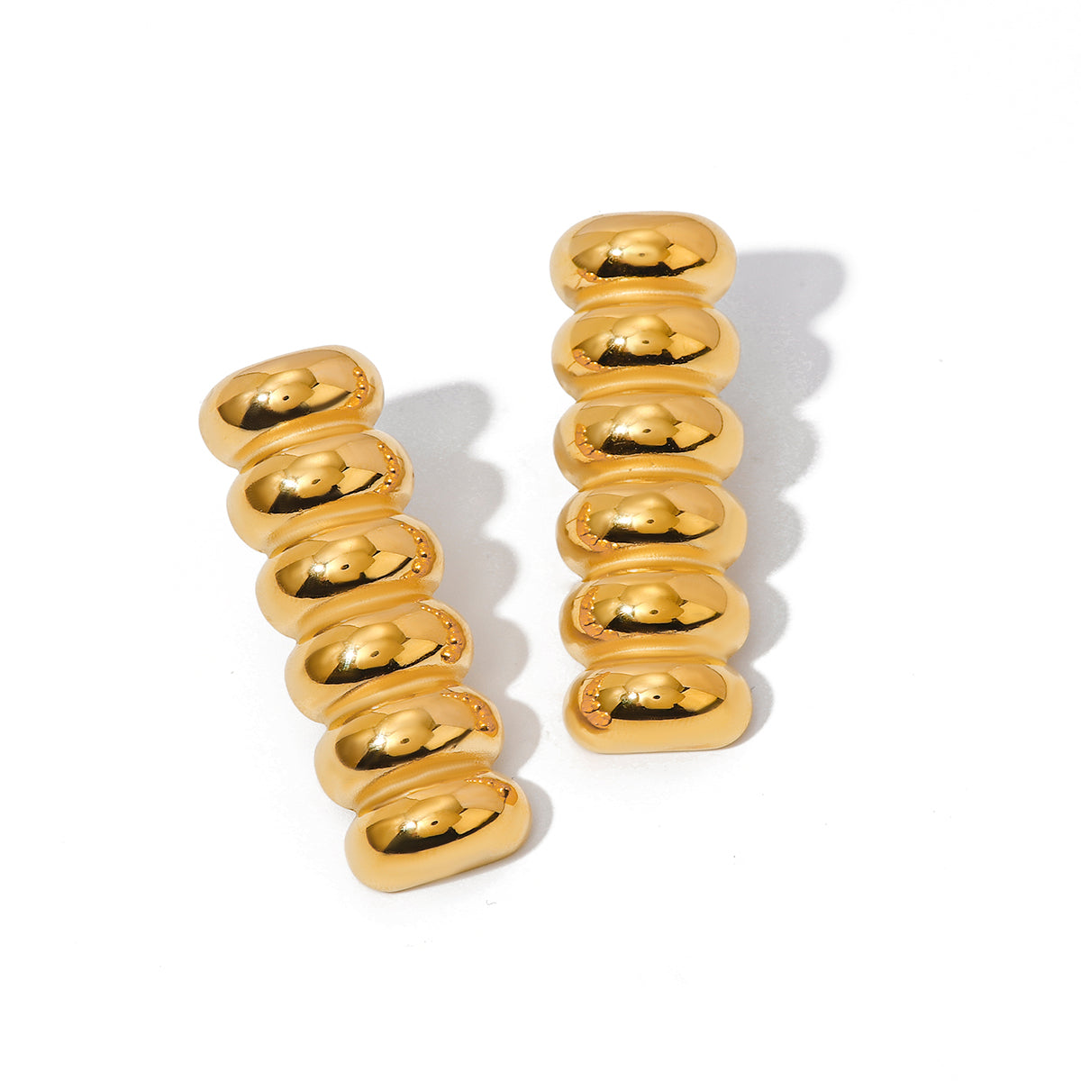 Gold Stacked Drop Earrings for Women