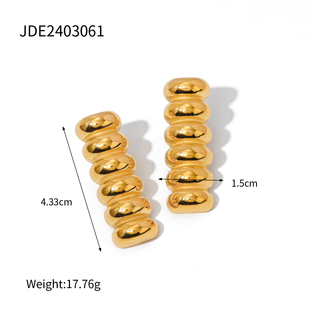 Gold Stacked Drop Earrings for Women