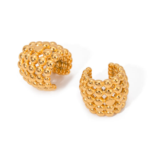 Beaded Gold Ear Cuff (No Piercing)