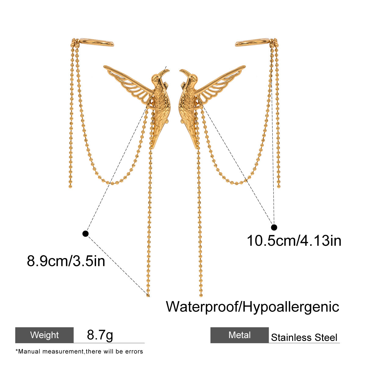 Phoenix Chain Ear Cuff Set