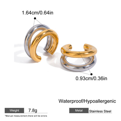 Meridian Mixed-Metal Double Band Cuffs