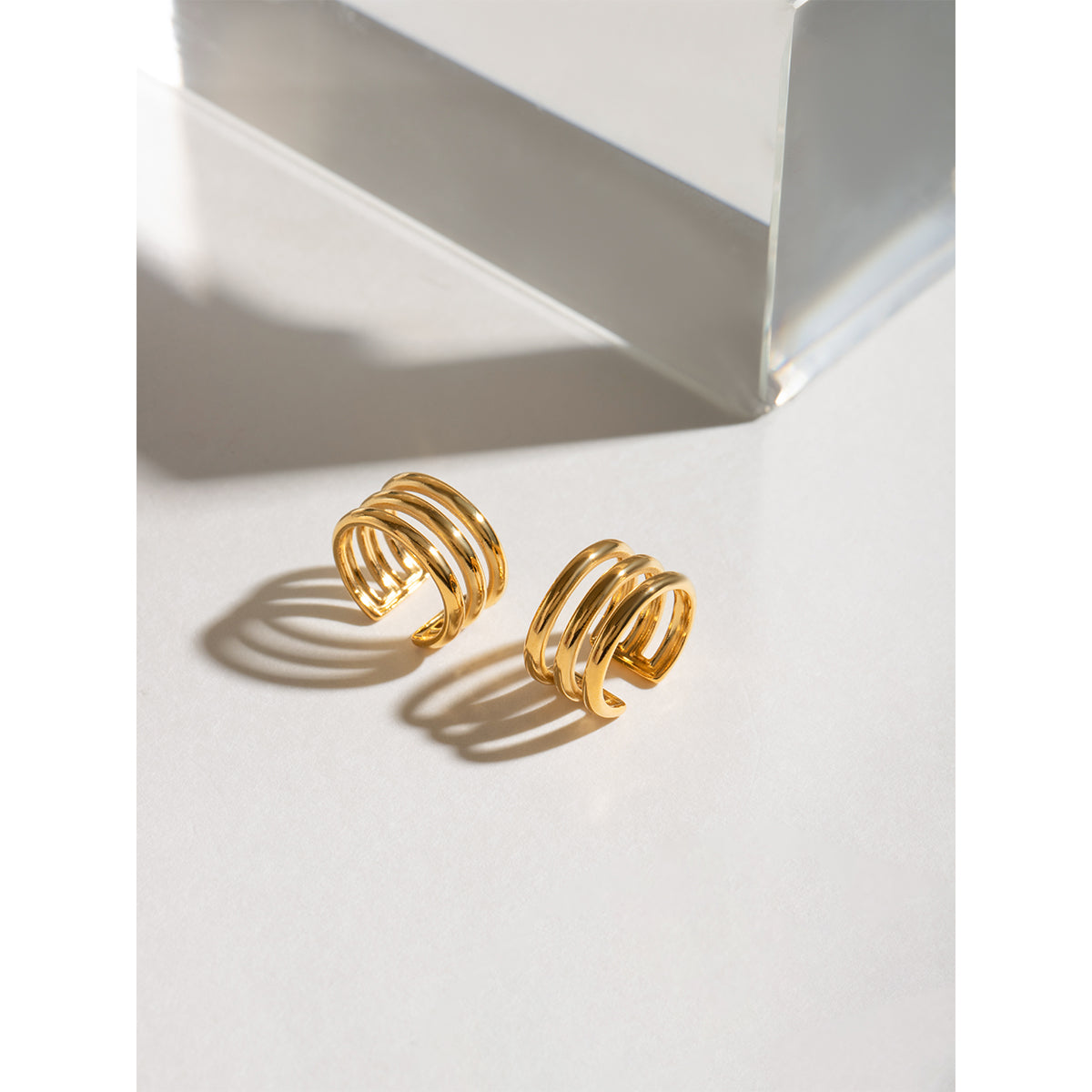 Triple Layer Gold Ear Cuff (No Piercing)