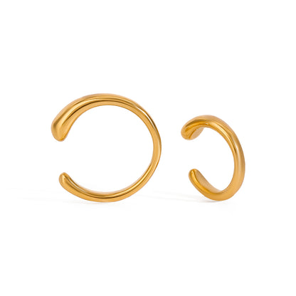 Sleek Gold Double Ear Cuff Set