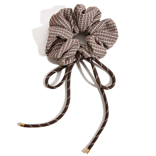 Brown Scrunchie Hair Bow