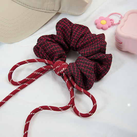 Red Scrunchie Hair Bow