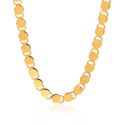 Solstice Disc Link Collar Necklace