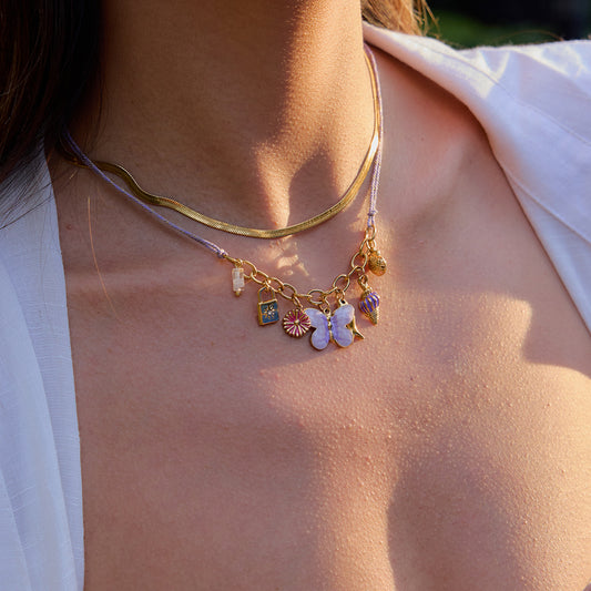 Beach Charm Cord Necklace