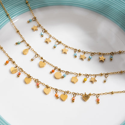 Mini Heart Charm Choker Necklace