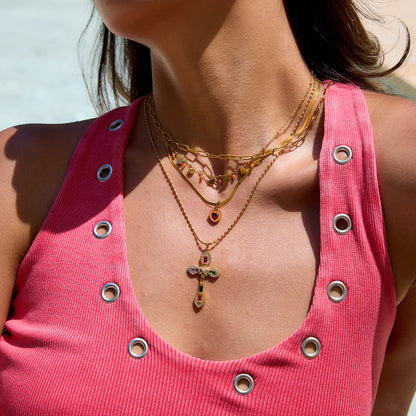 Mini Heart Charm Choker Necklace