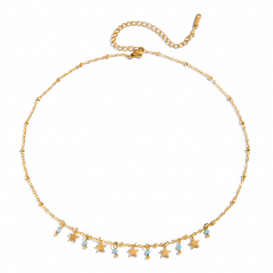 Mini Star Charm Choker Necklace
