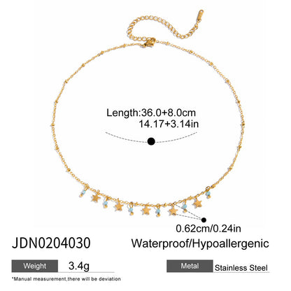 Mini Star Charm Choker Necklace