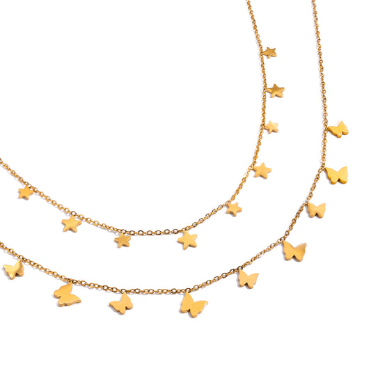 Mariposa Multi-Butterfly Station Necklace