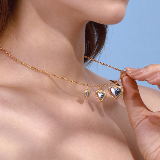 Romantic Gold Heart Necklace