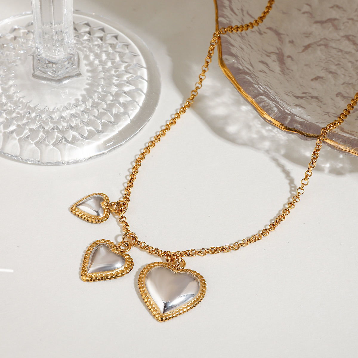 Romantic Gold Heart Necklace