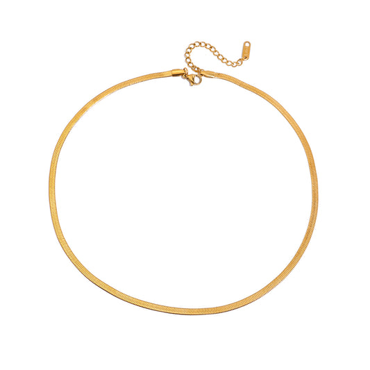 Aurelia Flat Snake Chain Necklace
