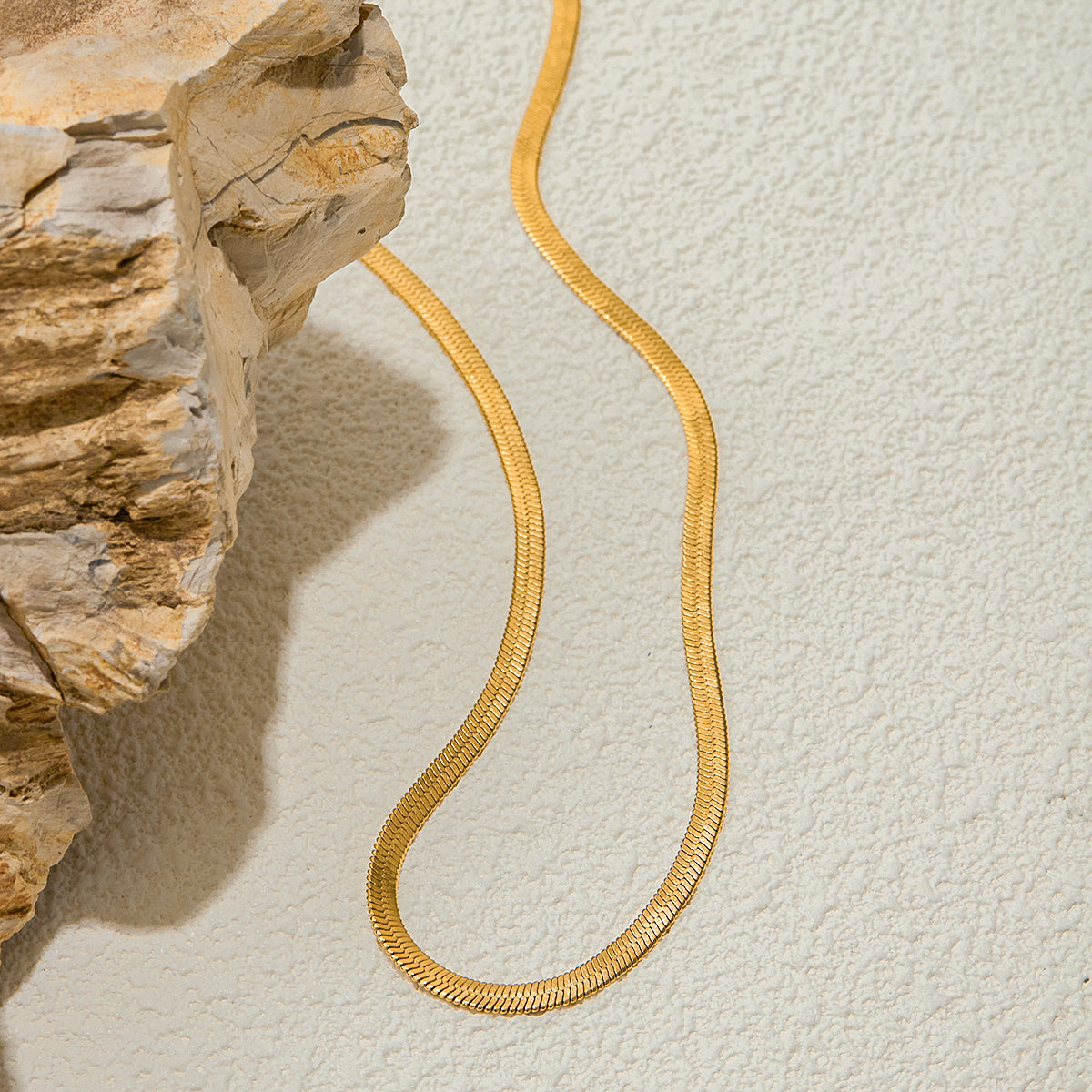 Aurelia Flat Snake Chain Necklace